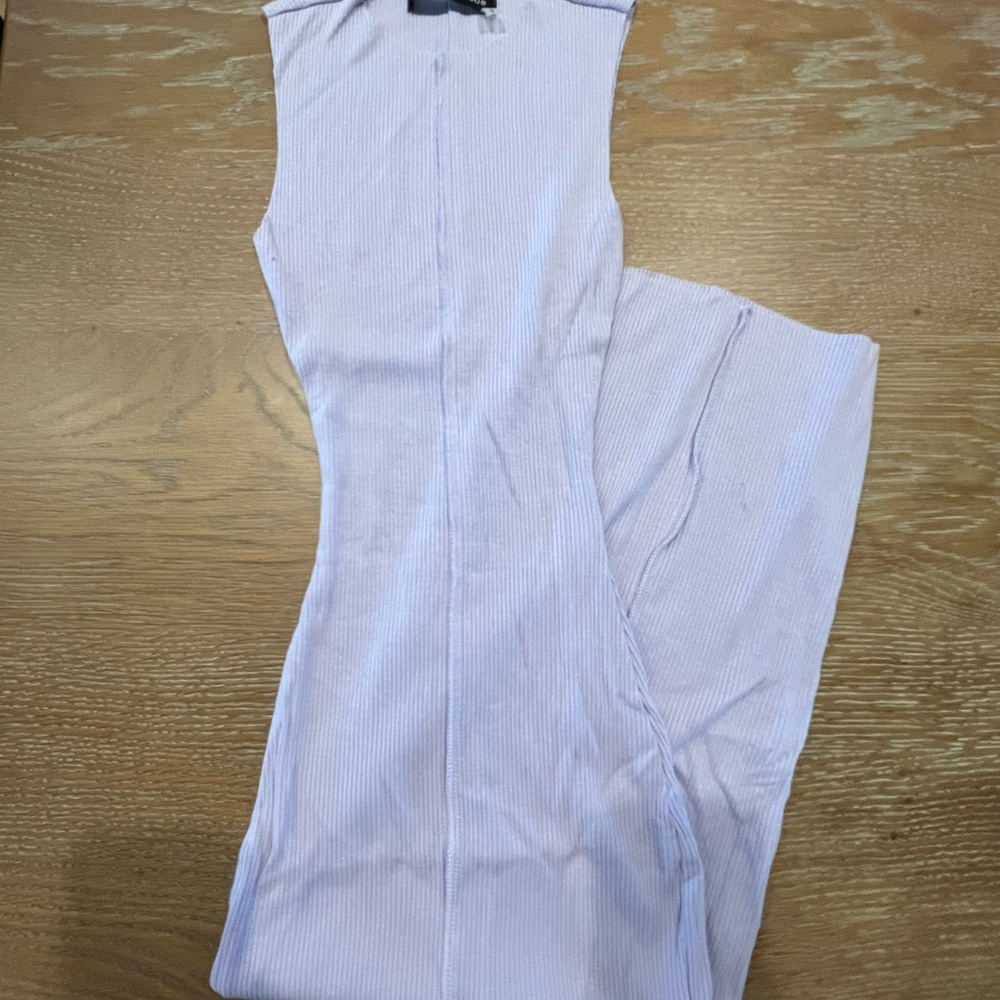 Naked Wardrobe Light Purple Sleeveless bodycon dress